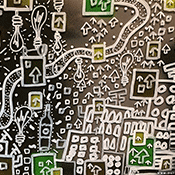 Squares Fit - plexiglass shadow art