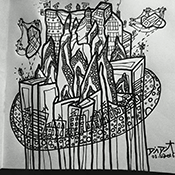 Squares Fit - plexiglass shadow art